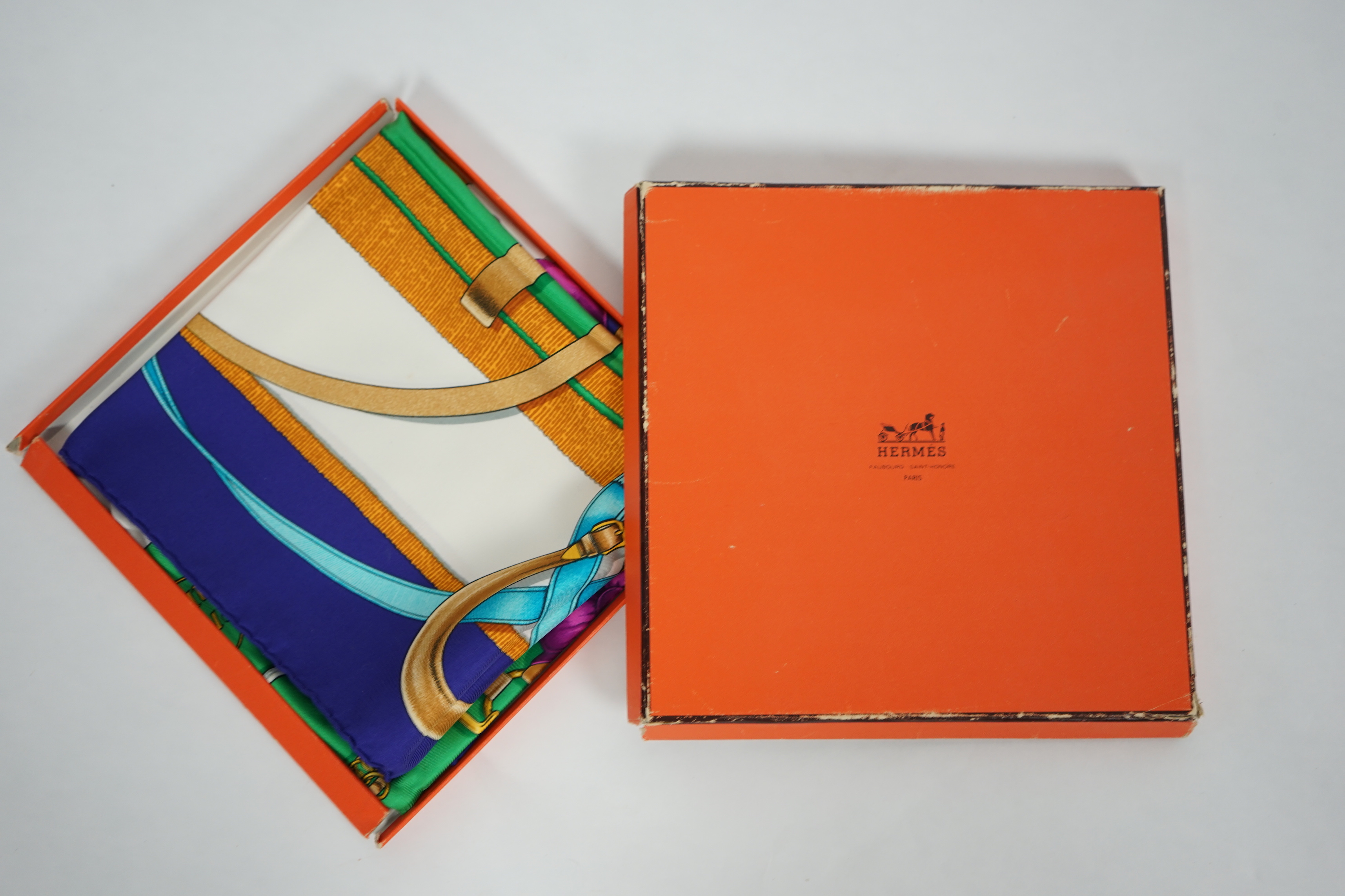 A Hermès 'Grand Manège' Henry d'Origny silk scarf, 90cm x 90cm